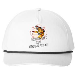 Finding Hot Leaving Wet Funny Firefighter Humor Fire Cute Gift Snapback Five-Panel Rope Hat