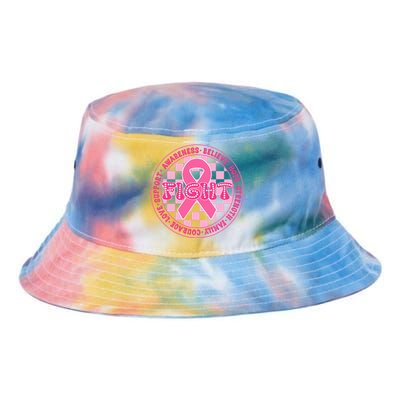 Faith Hope Love Ribbon Breast Cancer Awareness Month Tie Dye Newport Bucket Hat