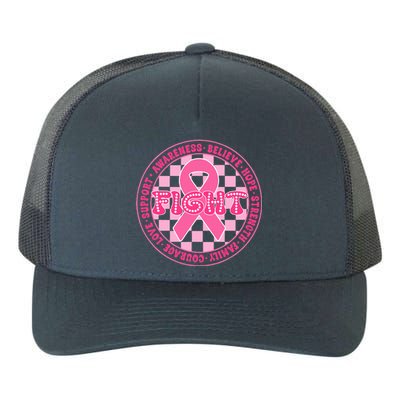 Faith Hope Love Ribbon Breast Cancer Awareness Month Yupoong Adult 5-Panel Trucker Hat