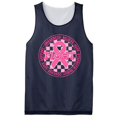 Faith Hope Love Ribbon Breast Cancer Awareness Month Mesh Reversible Basketball Jersey Tank