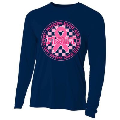 Faith Hope Love Ribbon Breast Cancer Awareness Month Cooling Performance Long Sleeve Crew