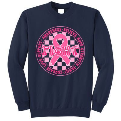 Faith Hope Love Ribbon Breast Cancer Awareness Month Tall Sweatshirt