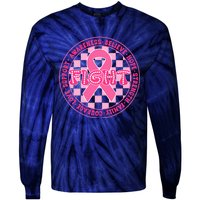 Faith Hope Love Ribbon Breast Cancer Awareness Month Tie-Dye Long Sleeve Shirt