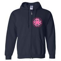 Faith Hope Love Ribbon Breast Cancer Awareness Month Full Zip Hoodie