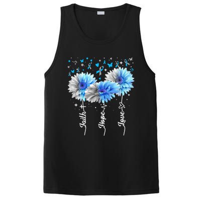 Faith Hope Love Cute Daisy Diabetes Awareness Gift PosiCharge Competitor Tank