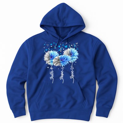 Faith Hope Love Cute Daisy Diabetes Awareness Gift Hoodie