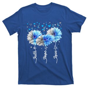 Faith Hope Love Cute Daisy Diabetes Awareness Gift T-Shirt