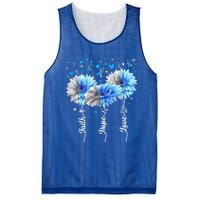 Faith Hope Love Cute Daisy Diabetes Awareness Gift Mesh Reversible Basketball Jersey Tank