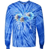 Faith Hope Love Cute Daisy Diabetes Awareness Gift Tie-Dye Long Sleeve Shirt