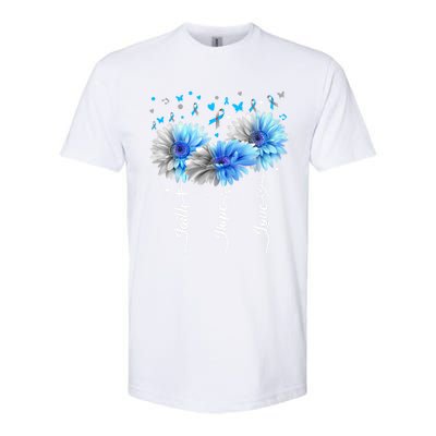 Faith Hope Love Cute Daisy Diabetes Awareness Gift Softstyle CVC T-Shirt