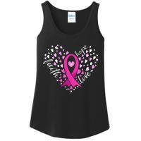 Faith Hope Love Breast Cancer Awareness Pink Ribbon Warrior Ladies Essential Tank