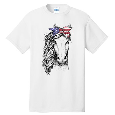 funny Horse Lovers Clothes with Bandana Tall T-Shirt