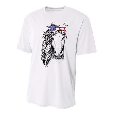 funny Horse Lovers Clothes with Bandana Performance Sprint T-Shirt