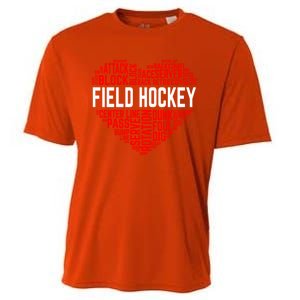 Field Hockey Love Hockey Player Heart Ice Hockey Sports Great Gift Cooling Performance Crew T-Shirt