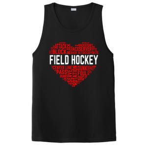 Field Hockey Love Hockey Player Heart Ice Hockey Sports Great Gift PosiCharge Competitor Tank