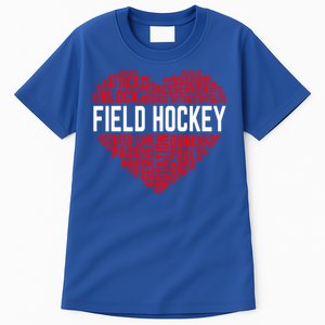 Field Hockey Love Hockey Player Heart Ice Hockey Sports Great Gift Tall T-Shirt