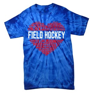 Field Hockey Love Hockey Player Heart Ice Hockey Sports Great Gift Tie-Dye T-Shirt