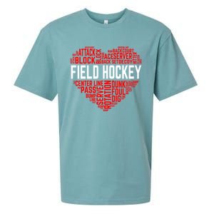 Field Hockey Love Hockey Player Heart Ice Hockey Sports Great Gift Sueded Cloud Jersey T-Shirt