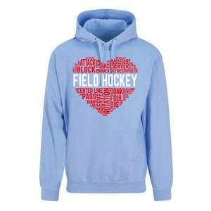 Field Hockey Love Hockey Player Heart Ice Hockey Sports Great Gift Unisex Surf Hoodie