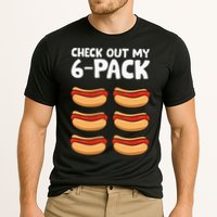 Funny Hotdog Lover Check Out My 6 Pack Hot Dog Cooling Performance Crew T-Shirt