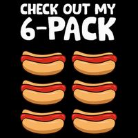 Funny Hotdog Lover Check Out My 6 Pack Hot Dog Cooling Performance Crew T-Shirt