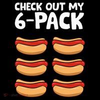 Funny Hotdog Lover Check Out My 6 Pack Hot Dog Tall T-Shirt