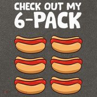 Funny Hotdog Lover Check Out My 6 Pack Hot Dog Cotton Canvas Backpack