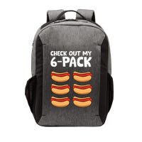Funny Hotdog Lover Check Out My 6 Pack Hot Dog Vector Backpack