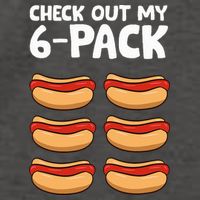 Funny Hotdog Lover Check Out My 6 Pack Hot Dog Vector Backpack