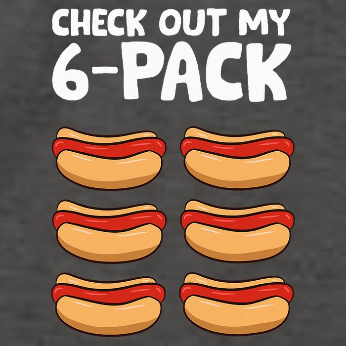 Funny Hotdog Lover Check Out My 6 Pack Hot Dog Vector Backpack