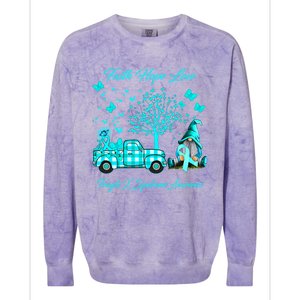 Faith Hope Love Fragile X Syndrome Awareness Funny Gift Colorblast Crewneck Sweatshirt