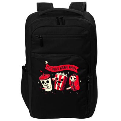 Funny Halloween Let's Watch Horror Movies Theater Food Impact Tech Backpack