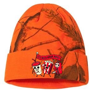 Funny Halloween Let's Watch Horror Movies Theater Food Kati Licensed 12" Camo Beanie