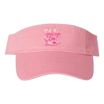 Faith Hope Love Breast Cancer Awareness Butterfly Valucap Bio-Washed Visor