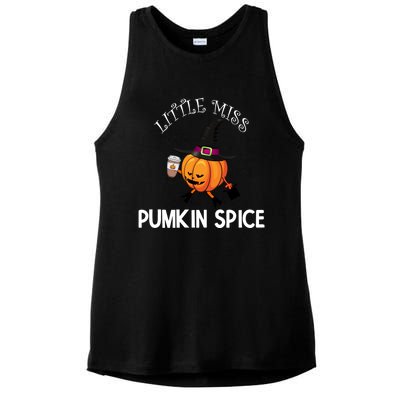 Funny Halloween Little Miss Pumpkin Spice Thanksgiving Meaningful Gift Ladies PosiCharge Tri-Blend Wicking Tank