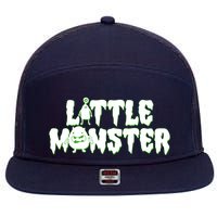 Funny Halloween Little Monster 7 Panel Mesh Trucker Snapback Hat