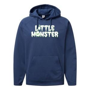 Funny Halloween Little Monster Performance Fleece Hoodie