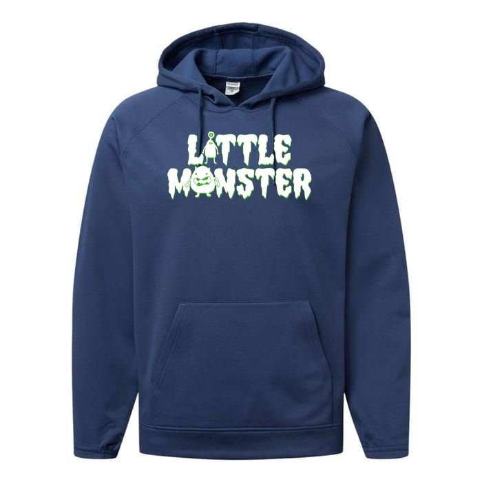 Funny Halloween Little Monster Performance Fleece Hoodie