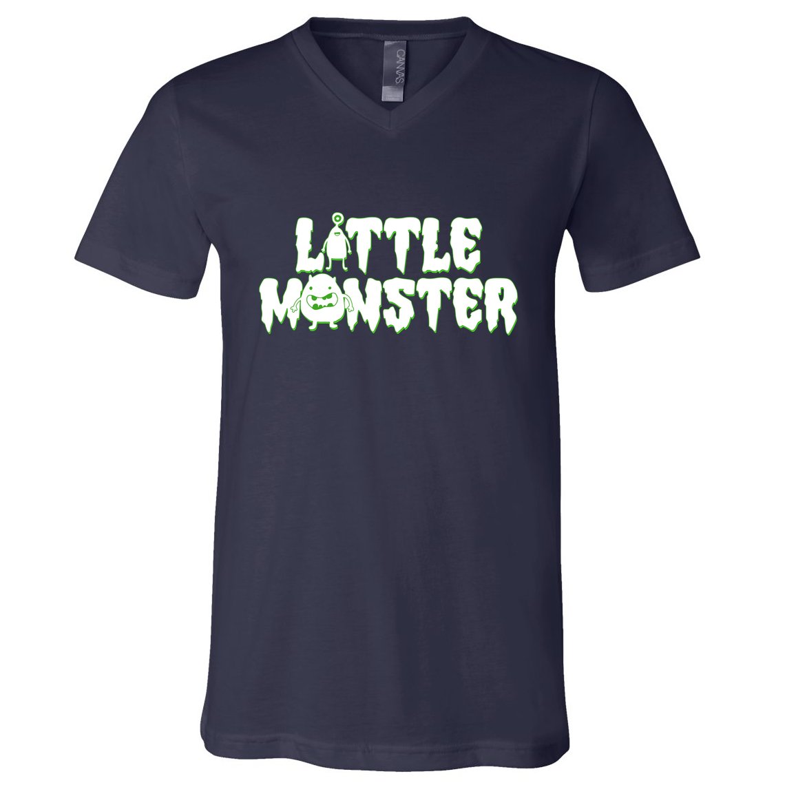 Funny Halloween Little Monster V-Neck T-Shirt