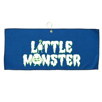 Funny Halloween Little Monster Large Microfiber Waffle Golf Towel