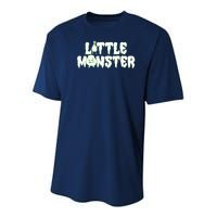 Funny Halloween Little Monster Youth Performance Sprint T-Shirt