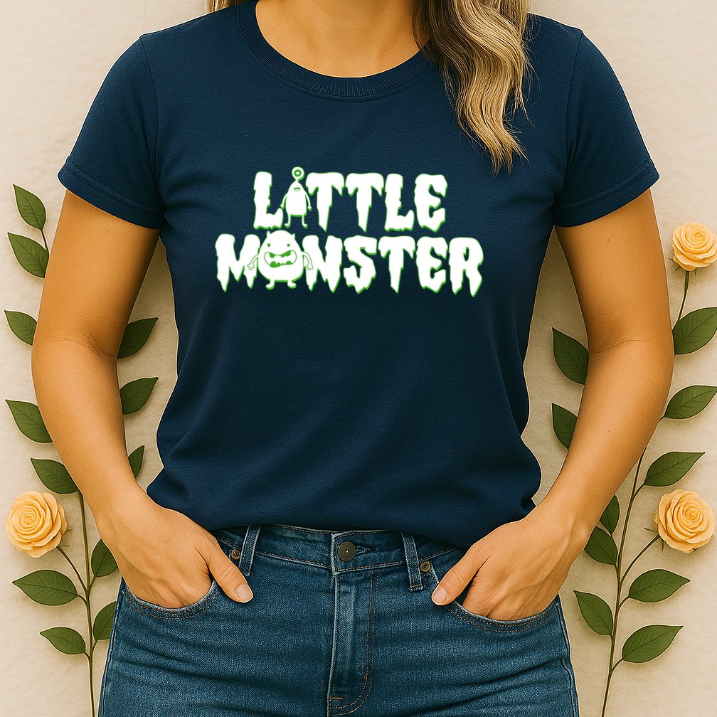 Funny Halloween Little Monster Womens T-Shirt