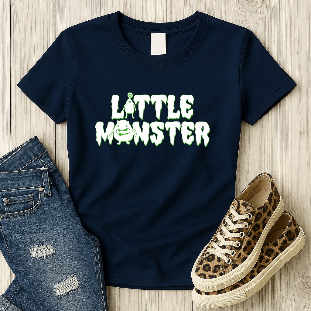 Funny Halloween Little Monster Womens T-Shirt