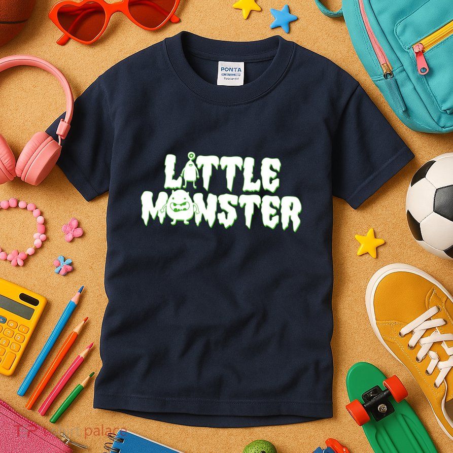 Funny Halloween Little Monster Kids T-Shirt