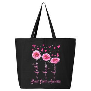 Faith Hope Love Daisy Pink 25L Jumbo Tote