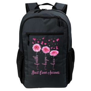 Faith Hope Love Daisy Pink Daily Commute Backpack