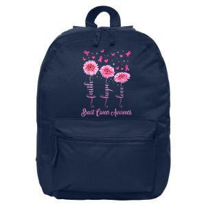 Faith Hope Love Daisy Pink 16 in Basic Backpack