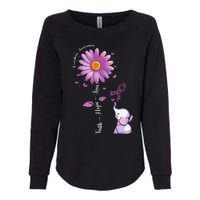 Faith Hope Love Sunflower Elephant Overdose Awareness Womens California Wash Sweatshirt