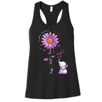 Faith Hope Love Sunflower Elephant Overdose Awareness Women's Racerback Tank