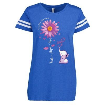 Faith Hope Love Sunflower Elephant Overdose Awareness Enza Ladies Jersey Football T-Shirt